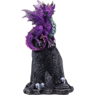 Amethyst Rune Protector Dragon Figurine - (12cm)