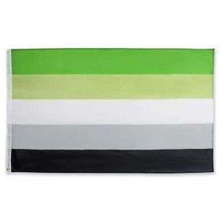 Aromantic Flag With Brass Eyelets - 5x3ft
