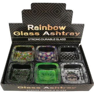 Strong Durable Hip 2 Bee Design Glass Ashtray - Assorted 