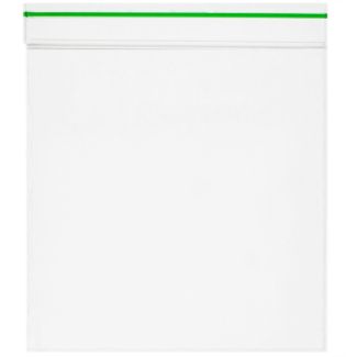 Wholesale Grip Seal Plain Zipper Bags Clear With Green Stripe