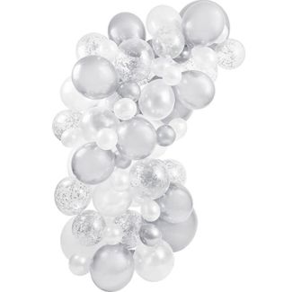 64pcs Balloon Arch Kit - Silver 