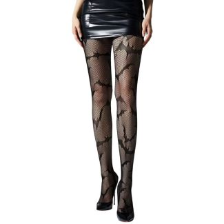 Bat Design Fishnet Tights/ Stockings - One Size