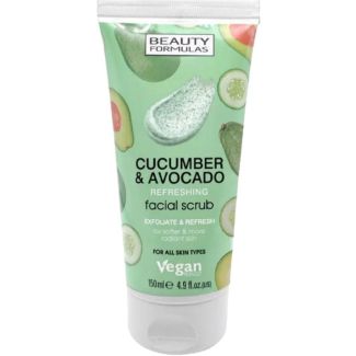 Beauty Formulas Cucumber & Avocado Facial Scrub - 150ml