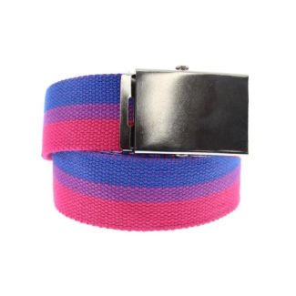 Wholesale Bisexual Canvas Webbing Belt With Sliding Buckle 