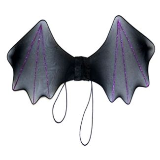 Black/Purple Glitter Bat Wings - 60cm x 19cm