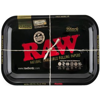 RAW Black Metal Rolling Tray - 34 x 27cm