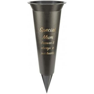 Graveside Flower Vase – Special Mum (Black)