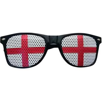 Black St George England Flag Mesh Glasses