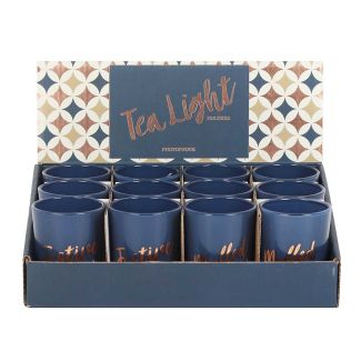Wholesale Blue Festive Tealight Holder 