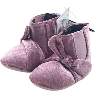 Baby Boots with Bow- Pink