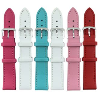 Bright Leather Watch Straps - Assorted -  10mm