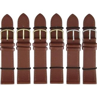 Brown Long Leather Watch Straps - 22mm