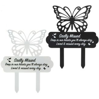 Butterfly Memorial Plaque – Sadly Missed Assorted