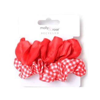 2pcs Red Small Hair Scrunchies - 8cm