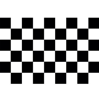 Checkered Flag Black & White 5ft x 3ft