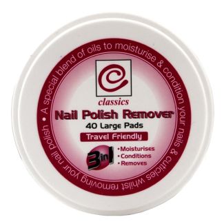 Classics Nail Polish Remover Pads - 40 Large Pads 