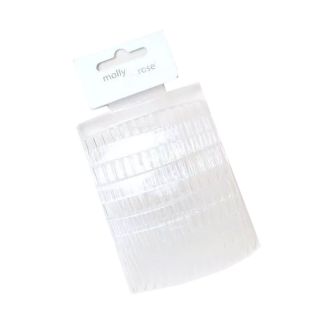 4pcs Clear French Side Hair Combs - 7cm
