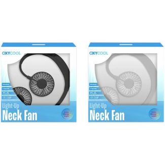 Rechargeable Neck Fan with Adjustable Arms and LED Lights