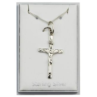 Wholesale Sterling Silver Crucifix Design Necklace (26mm)