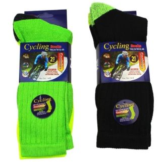 Mens 2 Pack Coolplus Cycling Socks(6-11)-Assorted 