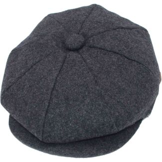 Dark Grey Plain Baker Boy Hat – Large