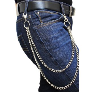 Double Metal Chain Lightweight Silver With Double Hooks(B)