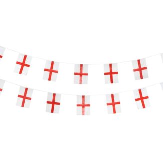England Flag Rectangle Bunting - 10 Meters (Plastic)