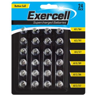 Assorted Button Cell Batteries Pack of 24 
