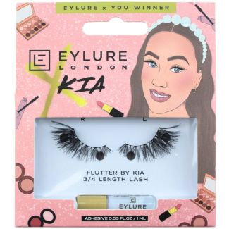Eylure Eyelashes 3/4 Length With Glue - Flutter by Kia