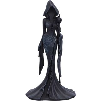 Faceless Hooded Woman Figurine with Magical Staff – 20cm