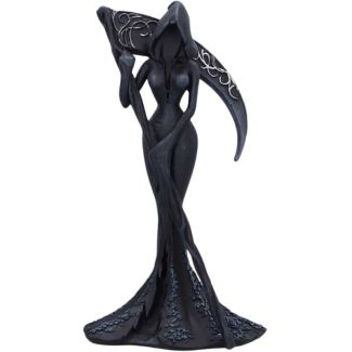 Faceless Reaper Woman Figurine with Scythe – 20cm