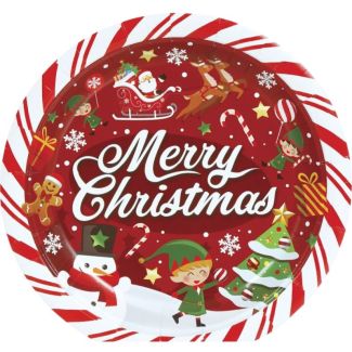Merry Christmas Paper Plates