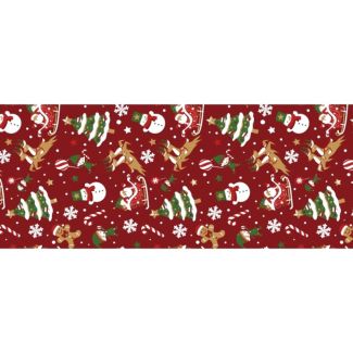 Festive Sleigh Design Table Runner - Red