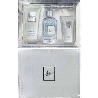 Fine Perfumery Mens 4 Pieces Gift Set - Silver Night