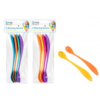 First Steps Baby Long Handle Weaving Spoons (Pack of 4)