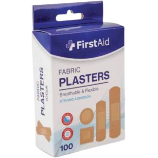 FirstAid Fabric Breathable & Flexible Plasters – Pack of 100
