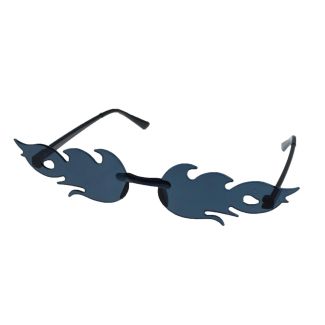 Flame Shaped Sunglasses - Black 