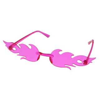 Flame Shaped Sunglasses - Fuchsia 