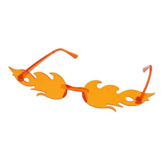 Flame Shaped Sunglasses - Orange 