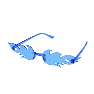 Flame Shaped Sunglasses - Royal Blue  