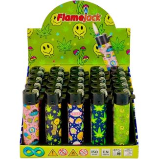 FlameJack Refillable Striker Lighter Leaf Design - Assorted 