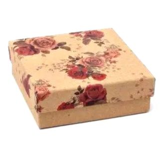 Wholesale Floral Print Gift Box - 9x9x3cm 