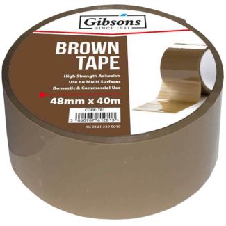 Gibsons Brown Packing Tape 48mm x 40M