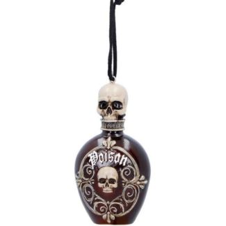 Gothic Poison Bottle Hanging Ornament (10.2cm)