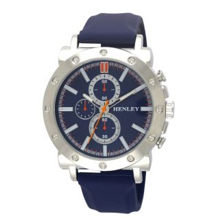 Wholesale Men's Henley Polished Sports Silicon Watch- Blue