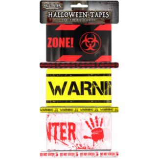 Halloween Warning Tape - 3 Assorted Tapes - 3m x 7cm