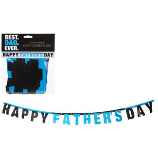 Happy Fathers Day Best Dad Ever Card Banner - 180cm