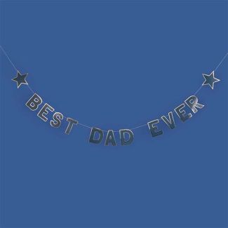 Best Dad Ever Banner in Navy Colour 2.5m 