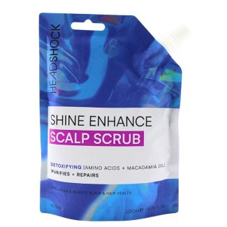 HeadShock Shine Enhance Detoxifying Scalp Scrub - Amino Acids & Macadamia Oil (200ml)