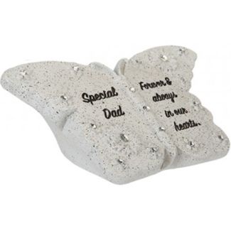 Graveside Heart Memorial with Butterfly Design – Special Dad (14cm)